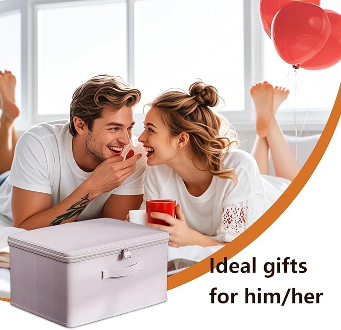 Locking Adult Game Toy Storage Organizer Lock Box Toy Storage Bins Women and Men Game Toys Storage Bags with 2 Drawstring Bag