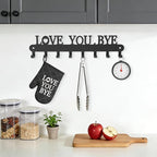 Key Holder for Wall - 'Love You Bye' Key Hooks,Key Holder Wall Mount Self Adhesive, Key Rack Wall Mount for Wall No Drill for