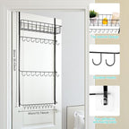 SelfTek Large Size Over the Door Hat Rack, Hat Storage Organizer for Baseball Caps for Closet & Door, Wall Mounted Hat Holder