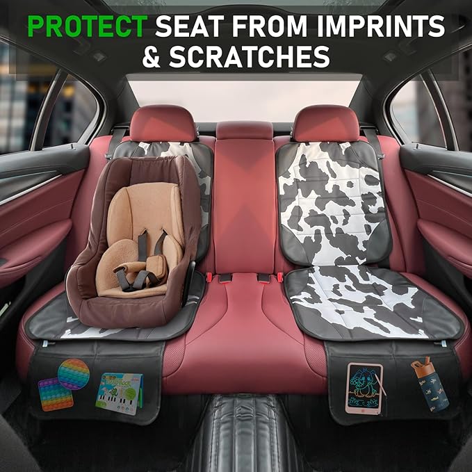 Siivton Car Seat Protector for Child Car Seat,Waterproof Car Seat Cover with Thick Padding, Non-Slip Backing, Protects Fabric