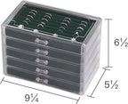 Frebeauty Extra Large Acrylic Jewelry Box for Women 5 Layers Clear Jewelry Organizer Velvet Earring Box with 5 Drawers Rings 
