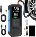 Y34 Tire Inflator Portable Air Compressor,4X Faster Inflation,10000mAh Cordless/12V DC 150PSI Air Pump for Car Tires with Digital Pressure Gauge/LED Light for Car,Motorcycle,Bike,Ball