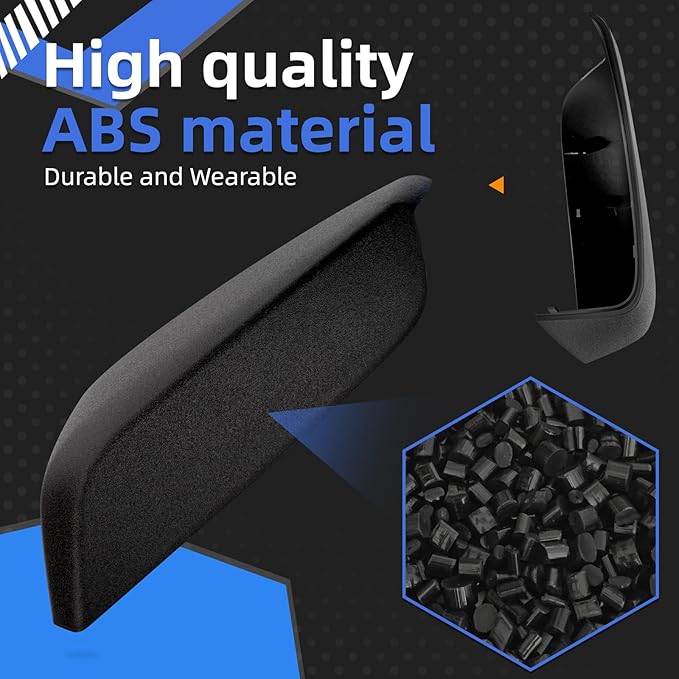 Driver Side Mirror Cover Replacement for Chevrolet Chevy Malibu 2016 2017 2018 2019 2020 2021 2022 2023 2024 2025 - Left Side Mirror Covers, Rear View Mirror Cap Accessories Textured