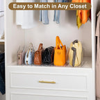 AENTGIU Purse Organizer for Closet, 2 Pack Adjustable Shelf Dividers for Handbag Storage, Transparent Handbag and Purse Stora