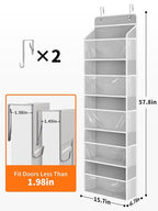 JARLINK Toy Stuffed Animal Storage, Over The Door Organizer W/Clear View Windows, 44lb Load, Baby Toy Storage Organizer for N