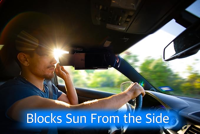 VisorMate 2.0 by DrivenVision – Car Visor Extender for Driver Side, Polarized Auto Sun Visor Extension with Side Panel, Sun Visor Extender for Car, SUV, Short People & Sun Glare Blocking