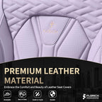 FLORICH Leather Seat Covers Full Set Purple Car Seat Cover Full Coverage Seat Covers Front Seats and Rear Waterproof Car Seat