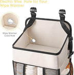 Maliton Hanging Diaper Organizer - Caddy for Changing Table, Crib, Pack n' Play - Stacker Holds 52+ Diapers - Nursery Organiz