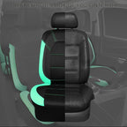 CAR PASS Leather Seat Covers, Breathable Universal Car Seat Cover Full Set for Cute Women Girly,Super 5mm Composite Sponge In
