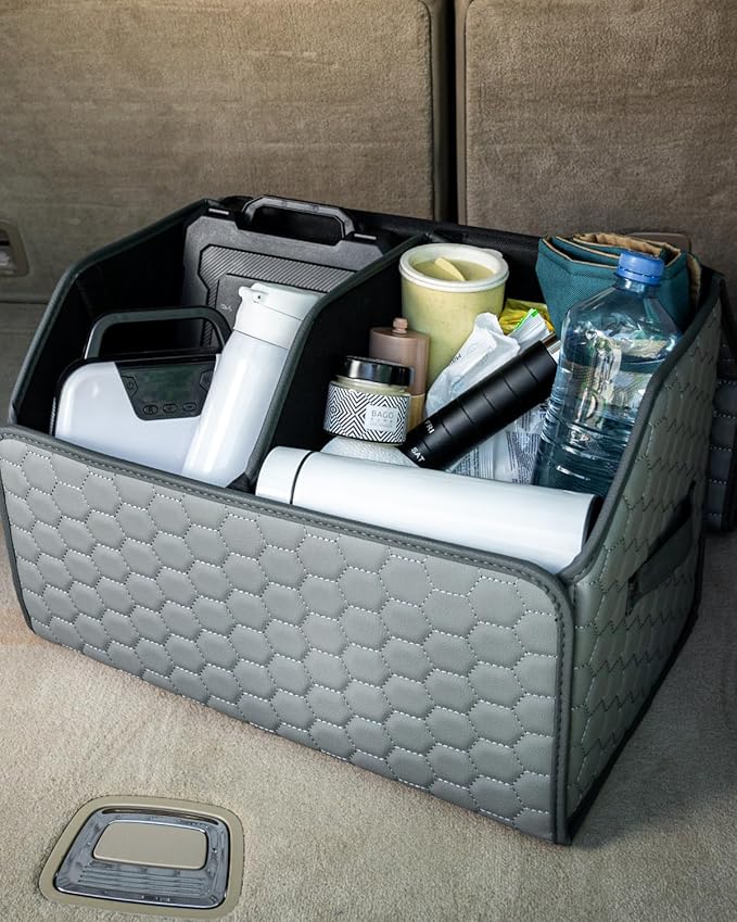 Owleys Foldable Trunk Organizer For Car - Trunk Organizers Car Storage - Collapsible Auto Trunk Organizer With Lid - Small