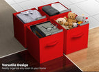 Sorbus 13 Inch Storage Bins - Sturdy Collapsible Fabric Storage Cubes with Handle - 8 Foldable Baskets for Organizing Clothes