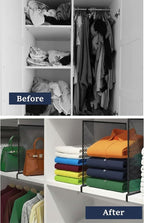 Nexu 6-Pack Metal Mesh Shelf Dividers for Closet Organization, Ultra-Stable Under-Shelf Hook Design, Matte Non-Slip Heavy Dut