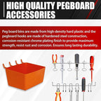 C&T 278 Piece Pegboard Hooks Assortment Kit, Pegboard Accessories Organizer Set with Bins, 1/8 and 1/4 in pegboard Hooks, for