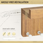 Rebee Vision Decorative Key Holder Wall Mount - Modern Farmhouse Key and Mail Holder for Wall with 7 Hooks and Floating Shelf