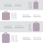 PANDA JOYS 4 Set Compression Packing Cubes Travel - Travel Accessories Expandable Packing Organizers for Carry On - Essential