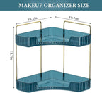 INVSSENE Corner Bathroom Countertop Organizer, Vanity Organizer Trays for Counter, Makeup Organizers, Perfume Tray, Skincare 