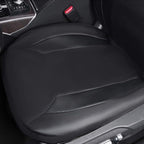 Flying Banner car seat Covers Protects Water Proof Faux Leather Carbon Fiber Front and Rear Bench (Black Black, Full Set - 9P