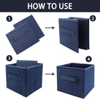 EBIGIC Storage bins collapsible storage bins,cube storage organizer （Pack of 3） 10.5 * 10.5 * 11inch，For home and office Coll