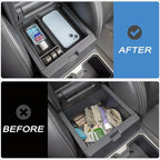 JKCOVER Center Console Organizer Tray Compatible with 2025 2026 Toyota 4Runner Accessories Insert Armrest Box Secondary Storage ABS Material