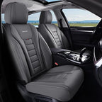 Coverado Car Seat Covers Full Set, Seat Covers for Cars, Front Seat Covers and Back Seat Cover Waterproof Leather Automotive 