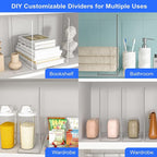 OKPOW Shelf Dividers Closet Organizer - 12" Tall X 9" Deep Acrylic Clear Sturdy Separate for Clothes Purse - Adjustable Space
