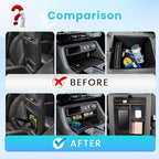 3PCS Center Console Organizer Compatible with 2023-2026 Honda Pilot 2026 Honda Passport Hidden Storage Tray Armrest Storage Tray Insert Divider Slot Box Secondary Interior Accessories