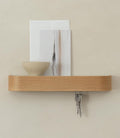 Kazai. Key Holder 'Toke' | Minimalist Key Hook Design from Berlin | Modern Key Holder Wall Mount with Wooden Shelf | Key Rack