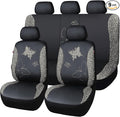Flying Banner Butterfly car seat Covers ful Set Fashion Universal Lady Woman Female Rear Bench Split Colorized (Full Set - Fa