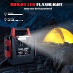 Jump Starter with Air Compressor,2000A Car Battery Jumper Starter 260 PSI Tire Inflator,6 in 1 Auto Lead-Acid Battery