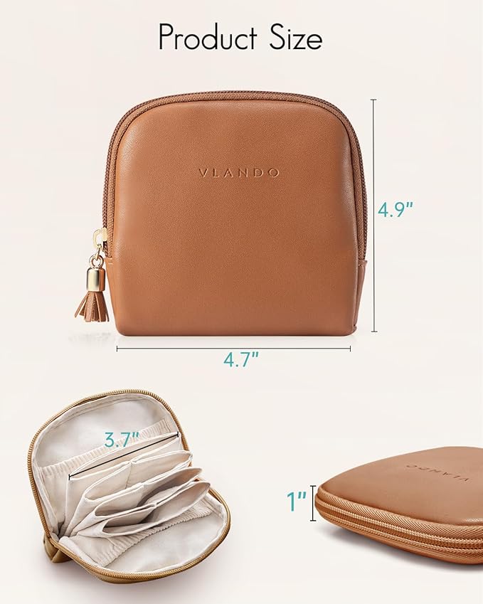 Vlando Small Travel Jewelry Case,Jewelry Pouch Bags with Zipper,Velvet Jewelry Organizer Storage Bag for Bracelet Rings Earri