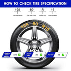 Snow Chains, Thickened and Wear-Resistant High Carbon Steel Anti Slip Tire Chain for Light Truck, Pickups, and SUVs, Set of 2