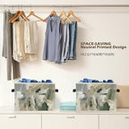 Modern Abstract Neutral Storage Box Bins, Grey and Beige Abstract Boho Collapsible Storage Basket Organizer for Bedroom Laund