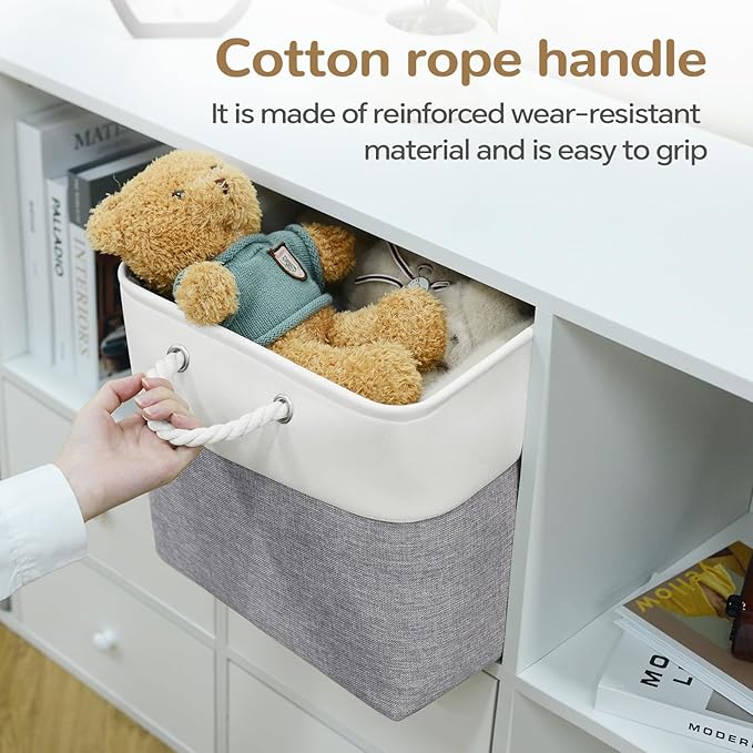 12 x 12 Inch Cube Storage Bins, 4 Pack Fabric Storage Basket with Handles, Foldable Boxes Organizer for Shelf Baskets for Hom