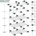 MOGELAFOO 35 Inch Portable Closet for Small Room, Clothing Organizer Storage Rack with Non-Woven Fabric Cover, 1 Clothes Hang