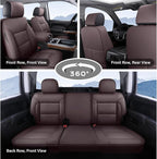 Coverado Silverado Seat Covers Full Set, Faux Leather Car Seat Covers Fit for Chevy Silverado GMC Sierra 2007-2013 & 2019-202