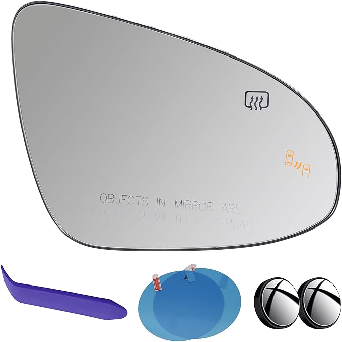 EAP Passenger Side Mirror Glass Compatible with Toyota Camry 2012-2017, Avalon 2013-2018, Heated With Blind Spot, 8790206011 8790207030 8791706430