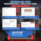 KINGBOLEN OBD2 Scanner S800 Car Scanner, OBD2 Diagnostic Scan Tool with 15 Reset, Oil Brake Throttle Service, Engine ABS SRS