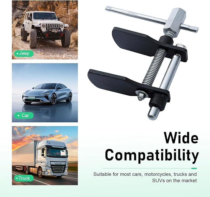 Car Brake Caliper Compression Tool, Heavy-duty Disc Brake Pad Disassembly Spreader, Piston Inner Pad Compressing Device, Port