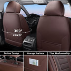 Coverado Car Seat Covers Front, Seat Covers for Cars, Waterproof 2-Pack Car Seat Cushions, Leather Carseat Seat Protectors, U