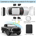 TINGLU Window Shades for Toyota Tundra 2022-2025 2026 Accessories Car Side Full Windows Rear Triangular Windshield Sun Shade Sun UV Rays & Privacy Protection for Camping,Napping,and Relaxing 6PCS