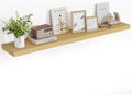 55 Inch Floating Shelves, 3D Textured Wood Grain, 55"x9.25"x1.5" Inch Deep Floating Shelves for Wall, Wooden Shelves for Bath