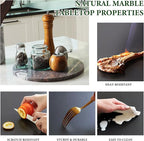 Koville 12'' Marble Lazy Susan Marble Turntable for Kitchen Dinning, Lazy Susans Organizer for Cabinet, Serving Rotation Spin