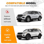 Snailfly Crossbars Customized Fit for 2020-2026 Ford Explorer Adjustable Cross Bars Roof Racks with Lock