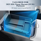 BIBIBO for 2025 2026 Murano Center Console Organizer 2025-2026 Nissan Murano SV/SL/Platinum Console Tray 2025 Murano Insert Glove Pallet Organizer 2025 Nissan Murano Accessories Murano