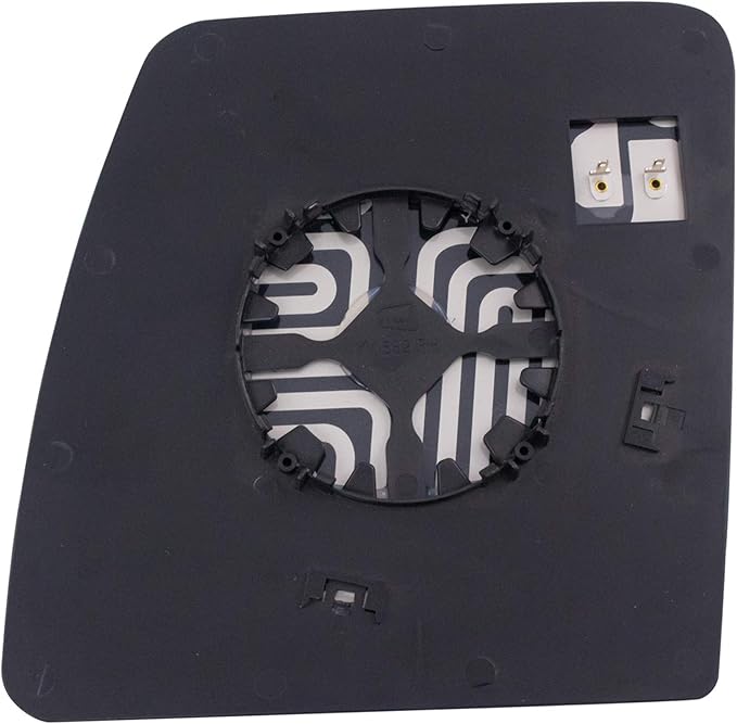 TRQ Passenger Side Mirror Glass with Backing Plate Heated Snap On Compatible with 2012-2021 Nissan NV1500 2012-2018 NV2500 NV
