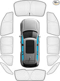 KMF 10pcs Thicken Sun Shades for Mercedes Benz GLE 2020-2024 Accessories,Full Car Window Covers Sunshade for Windshield Side Rear, UV Block and Blackout Privacy for Car Camping Outdoor