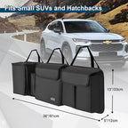 Deluxe Trunk and Backseat Organizer for Medium or large size SUVs & RVs, Detachable Storage Modules with Built-in Cooler,