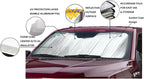 Windshield Sun Shade, Car Window Shade as Bonus by Big Hippo Keep Vehicle Cool Protect Your Car from Sun Heat & Glare Best UV Ray Visor Protector (Size: 55.16"X 27.5")