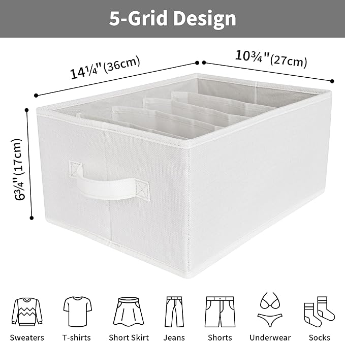 GRANNY SAYS Wardrobe Clothes Organizer, Drawer Organizers for Clothing, Closet Organizers and Storage, Organizer for Drawer, 