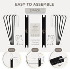 MORALVE Pants Hangers Space Saving - 2 Pack European Beechwood Scarf and Jean Hangers - Closet Organizer and Space Saver Pant